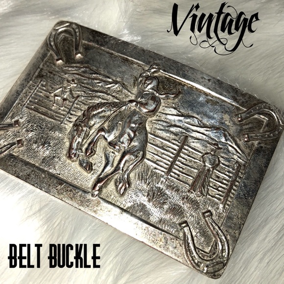 vintage western belt buckles